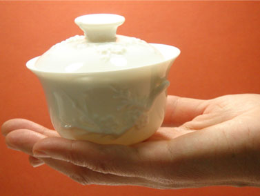 雪景梅花蓋碗-中国茶専門店姫茶伝
